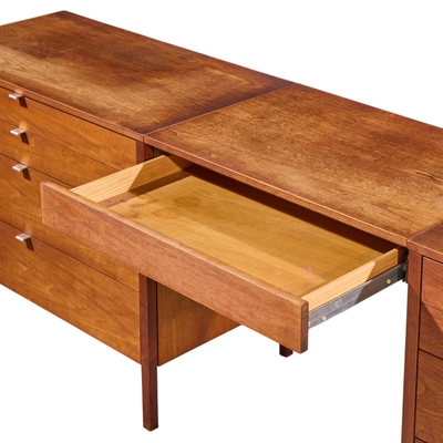Florence Knoll Florence Knoll for Knoll Mid Century Walnut 3 Piece Vanity Set