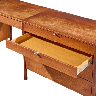Florence Knoll Florence Knoll for Knoll Mid Century Walnut 3 Piece Vanity Set