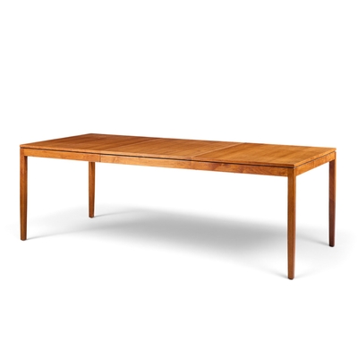 Florence Knoll Florence Knoll for Knoll Mid Century Walnut Expanding Dining Table with 1 Leaf