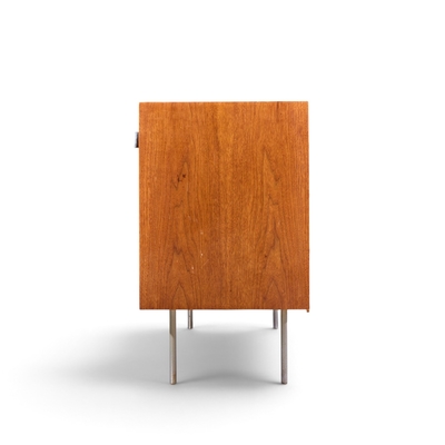 Florence Knoll Florence Knoll for Knoll Model 116 Walnut and Cane Sliding Door Credenza