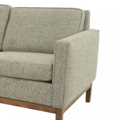 Florence Knoll Gray Wood 4 Piece Living Room Set