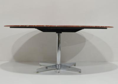 Florence Knoll Italian Rosso Alicante Marble Top Dining or Conference Table