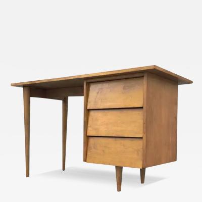Florence Knoll Lightly Restored Rare Early Florence Knoll Signed Knoll Associates Maple Desk