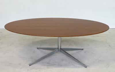 Florence Knoll Mid Century Modern Oval Dining Table by Florence Knoll