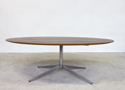 Florence Knoll Mid Century Modern Oval Dining Table by Florence Knoll