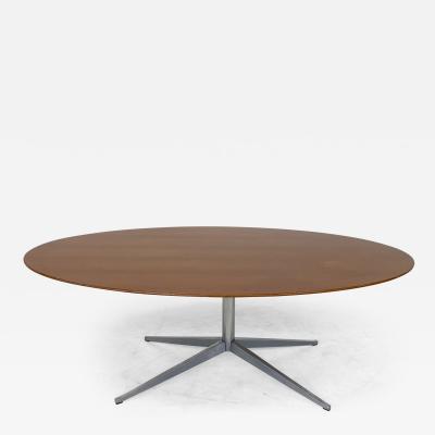 Florence Knoll Mid Century Modern Oval Dining Table by Florence Knoll