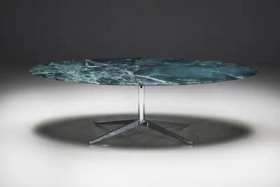 Florence Knoll Oval Green Marble Dining Table by Florence Knoll United States 1960s