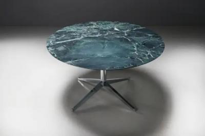 Florence Knoll Oval Green Marble Dining Table by Florence Knoll United States 1960s