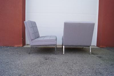 Florence Knoll Pair of Armless Lounge Chairs by Florence Knoll for Knoll