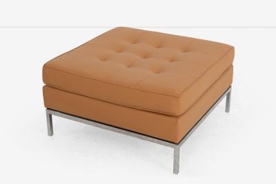Florence Knoll Pair of Florence Knoll Leather Ottomans 1965