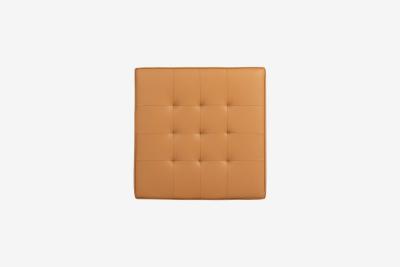 Florence Knoll Pair of Florence Knoll Leather Ottomans 1965