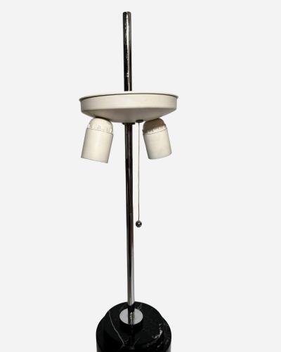 Florence Knoll Pair of black marble lamps with sliding shade by F Knoll Knoll Intl circa 1960