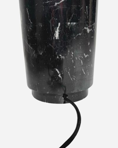 Florence Knoll Pair of black marble lamps with sliding shade by F Knoll Knoll Intl circa 1960