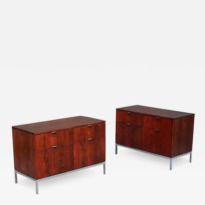 Florence Knoll Professionally Restored Florence Knoll Custom Matched Set of Rosewood Cabinets