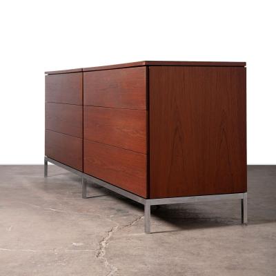 Florence Knoll Six Drawer Double Dresser by Florence Knoll