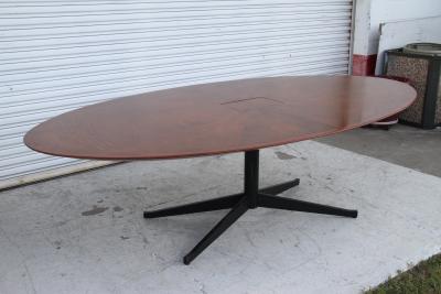 Florence Knoll Vintage Florence Knoll Table with a Red Tiger Maple Top
