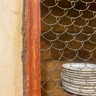 Florentine hand painted harlequin Cupboard late 19th century
