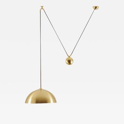 Florian Schulz DUOS 36 Pendant Lamp with Side Pull in Brass by Florian Schulz Germany