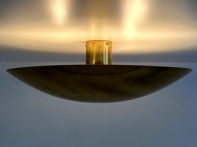 Florian Schulz Early Minimalistic Brass Flush Mount or Sconce by Florian Schulz Germany 1960s