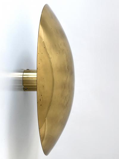 Florian Schulz Early Minimalistic Brass Flush Mount or Sconce by Florian Schulz Germany 1960s
