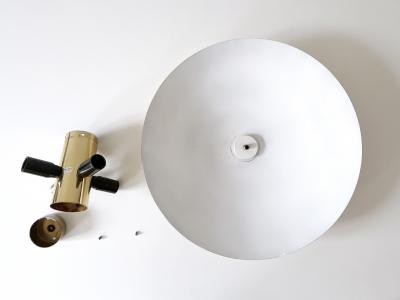 Florian Schulz Early Minimalistic Brass Flush Mount or Sconce by Florian Schulz Germany 1960s