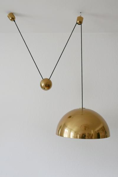 Florian Schulz Exceptional Counter Balance Pendant Lamp Solan by Florian Schulz Germany1980s