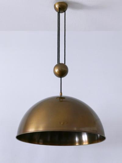 Florian Schulz Large Elegant Mid Century Counterweight Brass Pendant Lamp by Florian Schulz