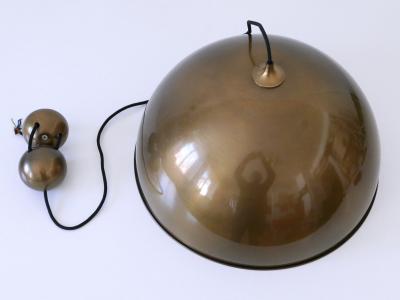 Florian Schulz Large Elegant Mid Century Counterweight Brass Pendant Lamp by Florian Schulz