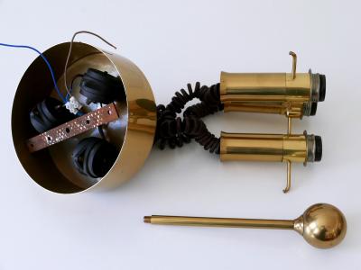 Florian Schulz Large Elegant Mid Century Pulldown Brass Pendant Lamp by Florian Schulz 1970s