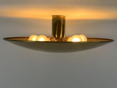 Florian Schulz Large MId Century Brass Flush Mount or Sconce by Florian Schulz Germany 1970s