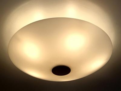 Florian Schulz Modernist Brass Glass Flush Mount or Sconce by Florian Schulz Germany 1970s