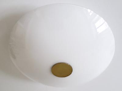 Florian Schulz Modernist Brass Glass Flush Mount or Sconce by Florian Schulz Germany 1970s