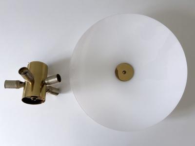 Florian Schulz Modernist Brass Glass Flush Mount or Sconce by Florian Schulz Germany 1970s