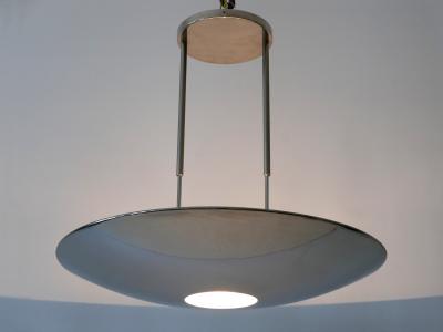 Florian Schulz Modernist Brass Pendant Lamp or Ceiling Fixture by Florian Schulz Germany 1980s