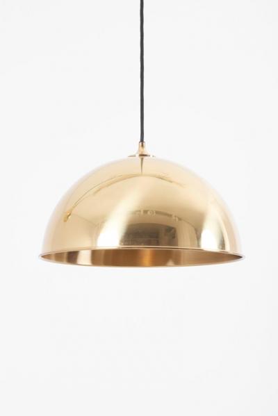 Florian Schulz Pendant Lamp Posa with Side Pull in Brass by Florian Schulz Germany 1970s