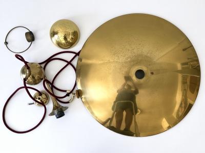 Florian Schulz Rare Early Brass Counterweight Pendant Lamp Onos 55 by Florian Schulz 1960s