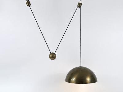 Florian Schulz Rare Large Solan Counter Balance Pendant Lamp by Florian Schulz Germany 1970s