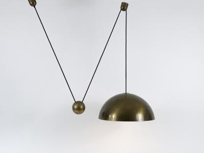 Florian Schulz Rare Large Solan Counter Balance Pendant Lamp by Florian Schulz Germany 1970s