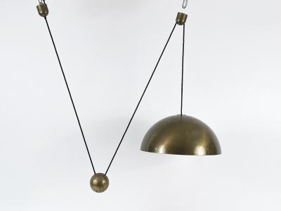 Florian Schulz Rare Large Solan Counter Balance Pendant Lamp by Florian Schulz Germany 1970s