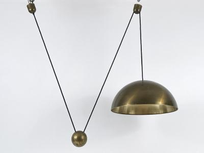 Florian Schulz Rare Large Solan Counter Balance Pendant Lamp by Florian Schulz Germany 1970s