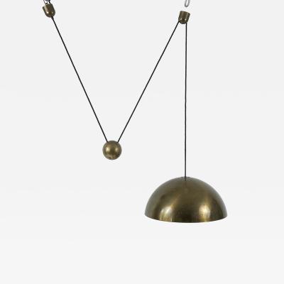 Florian Schulz Rare Large Solan Counter Balance Pendant Lamp by Florian Schulz Germany 1970s