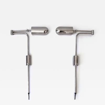 Florian Schulz Set of Two Articulated Wall Lamps or Reading Lights by Florian Schulz 1970s