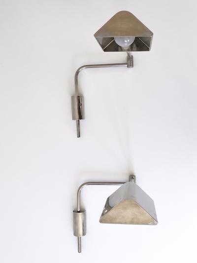 Florian Schulz Set of Two Articulated Wall Lamps or Reading Lights by Florian Schulz 1970s