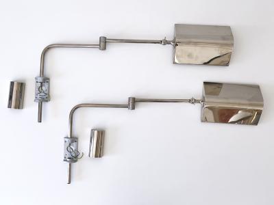 Florian Schulz Set of Two Articulated Wall Lamps or Reading Lights by Florian Schulz 1970s