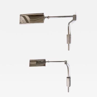 Florian Schulz Set of Two Articulated Wall Lamps or Reading Lights by Florian Schulz 1970s