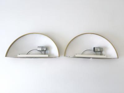 Florian Schulz Set of Two Elegant Brass Wall Lamps or Sconces by Florian Schulz Germany 1970s