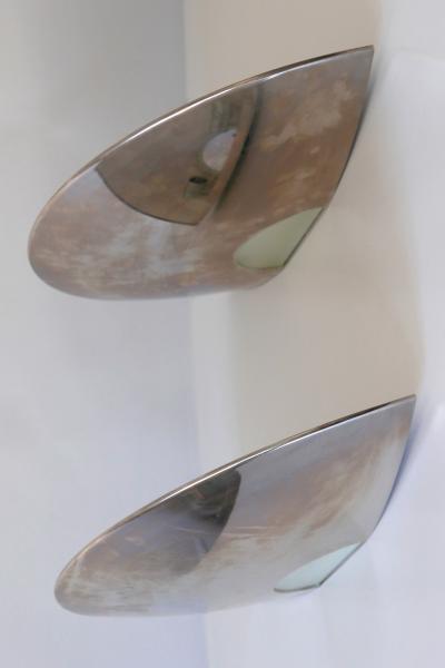 Florian Schulz Set of Two Large Wall Lamps or Sconces by Florian Schulz 1970s Germany