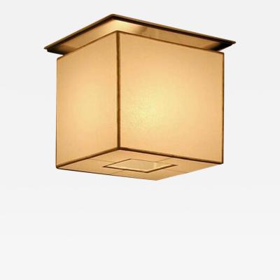 Flush Mount Custom Metal Cube Linen Fixture
