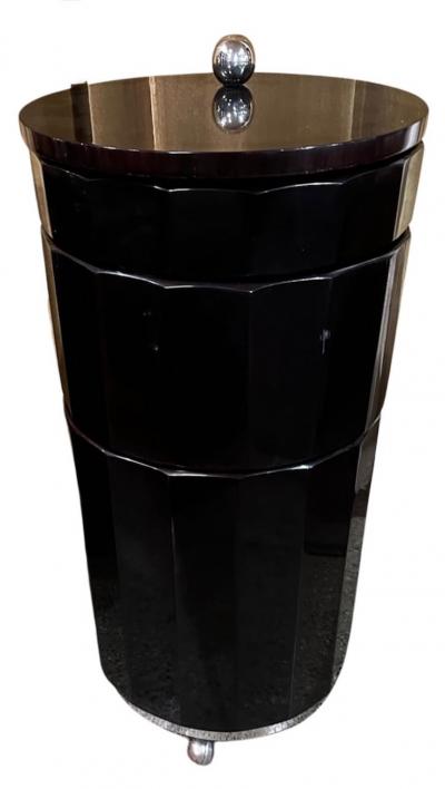 Fluted Art Deco Round Stack Bar Cart