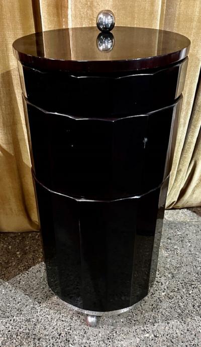 Fluted Art Deco Round Stack Bar Cart